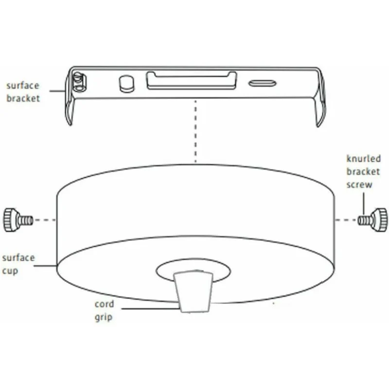 Universal Deckenbaldachin 100mm Halterung mit Zubehör ~1289