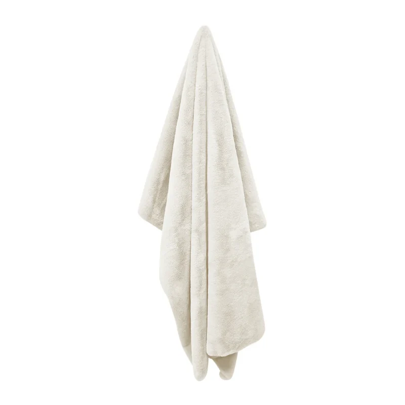 Ivoren Imitatiebont Plaid 130x160 cm Polyester Microvezel Omkeerbaar Deken Zachte Woonkamer Slaapkamer | Sansoti