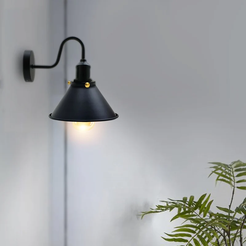 Vintage wandleuchte innen modern led Kegelschirm~1761