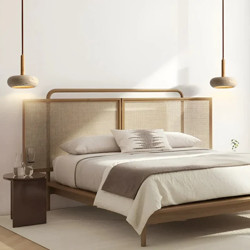 Hanglamp Japanse Stijl LED Natuursteen Hout Verstelbaar Ø15cm Warm Licht Woonkamer Eetkamer Sfeervol | Sansoti