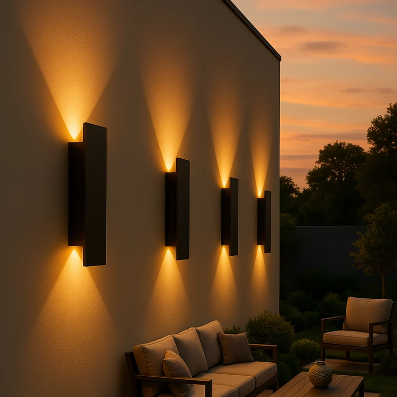 LED Buitenlamp Aluminium Wandverlichting IP65 Waterdicht Energiezuinig Modern Design voor Gevel Tuin Terras | Sansoti