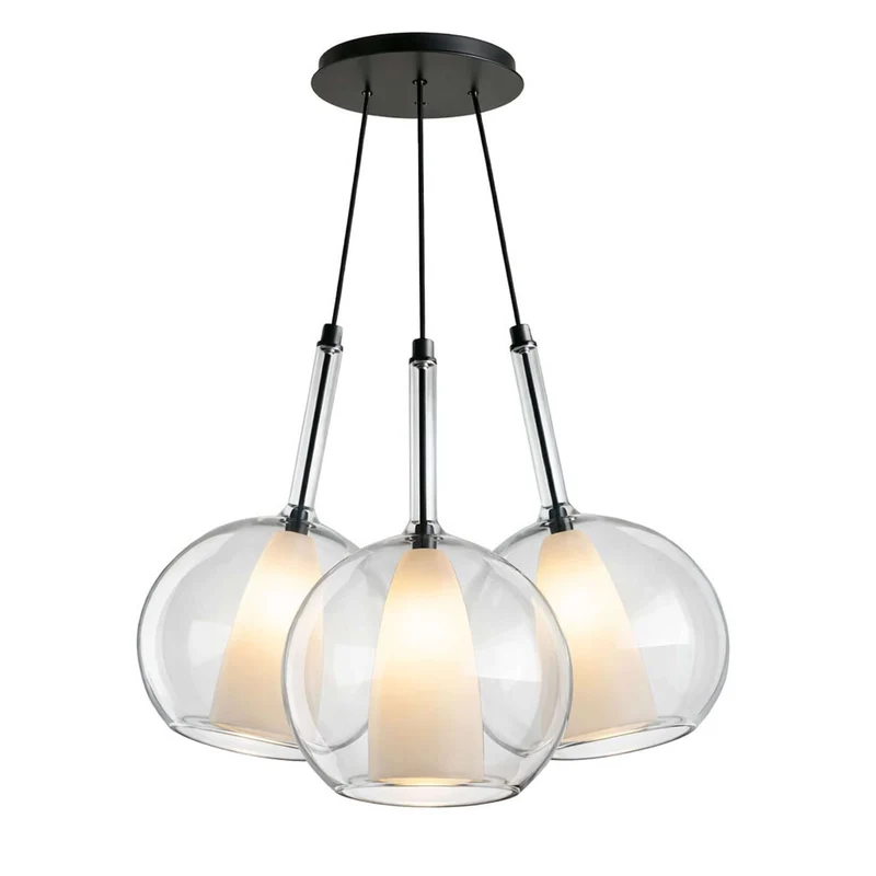 s.luce Belluna Cluster Glas-Hängeleuchte 3-flammig