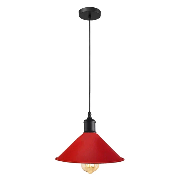 Hängelampen Esstisch, rote, Metall, Ø 22cm ,Kegel, E27~1489
