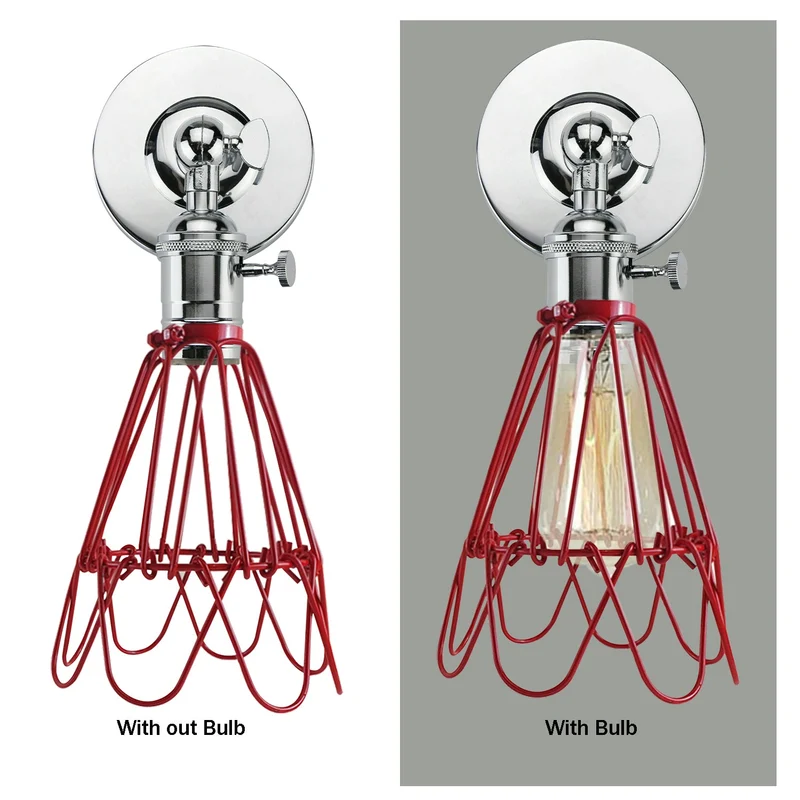 Kreative Retro Industrial E27 Wandleuchte Nordic Water Lilly Shaped Guard Wall Light aus Schmiedemetall~1846