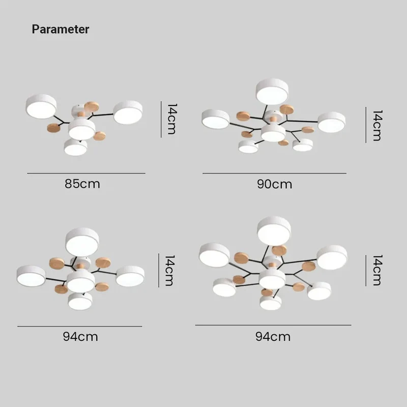 LED Plafondlamp Cirkelvorm Semi-Flush IJzer Acryl Moderne Dimbare Verlichting Woonkamer Slaapkamer Plafond | Sansoti