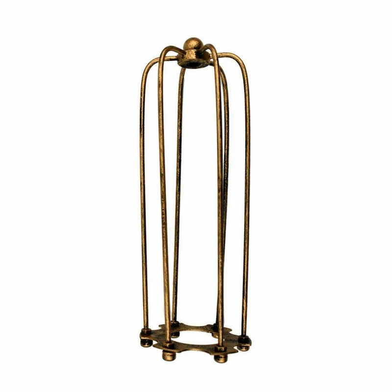 Langer Metalldrahtkäfig aus gebürstetem Kupfer~1274