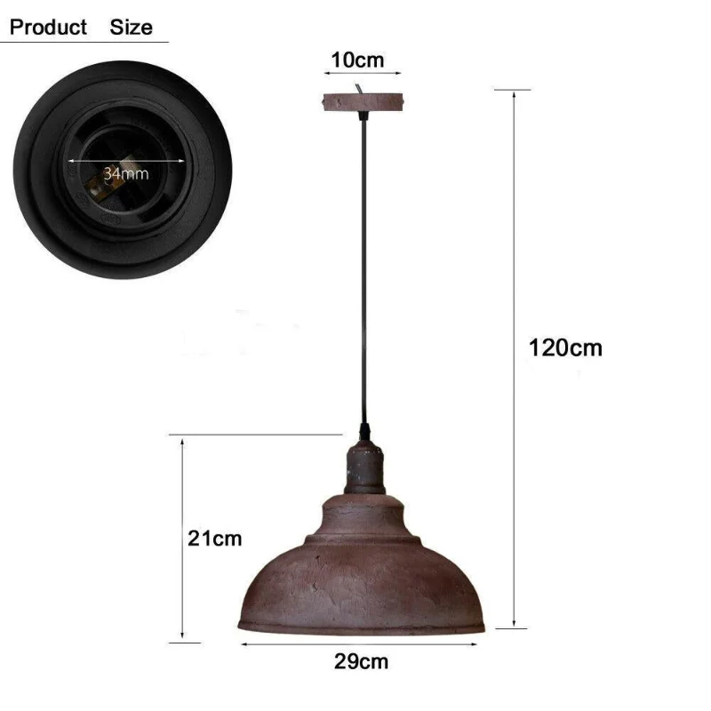 Retro E27 Pendelleuchte Ø 29cm Hangelampen~1323
