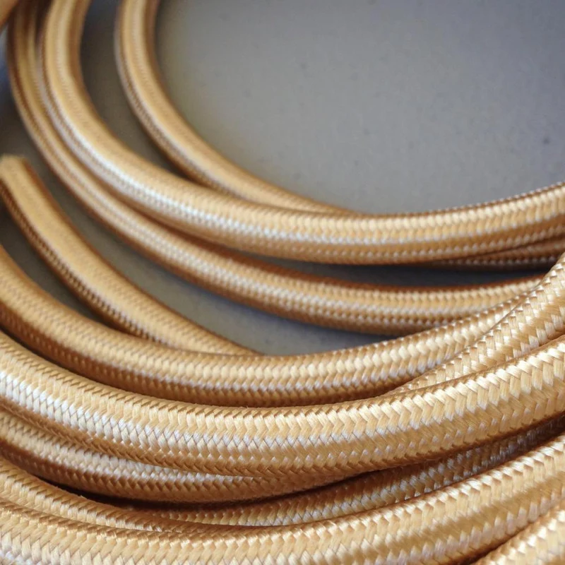 Textilkabel Lampe - Rund 2x0,75mm² Roségold~1141