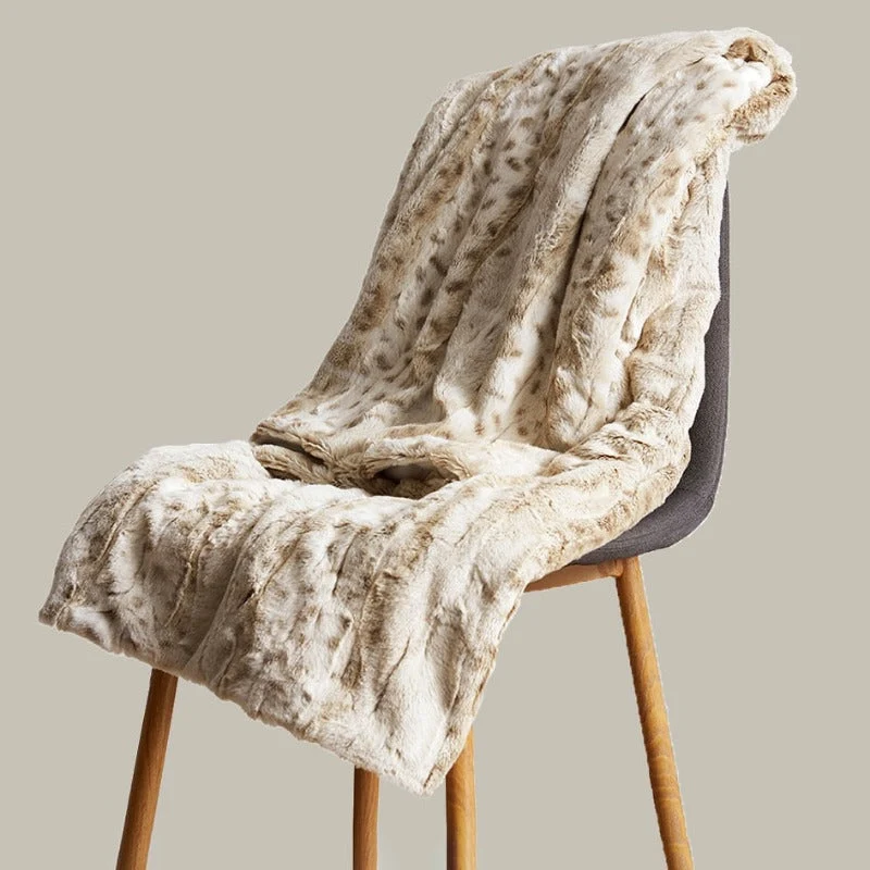 Vloerkleed Luipaardprint Zacht Hoogpolig Antislip Dierenprint Beige Bruin Woonkamer Slaapkamer Vloermat | Sansoti