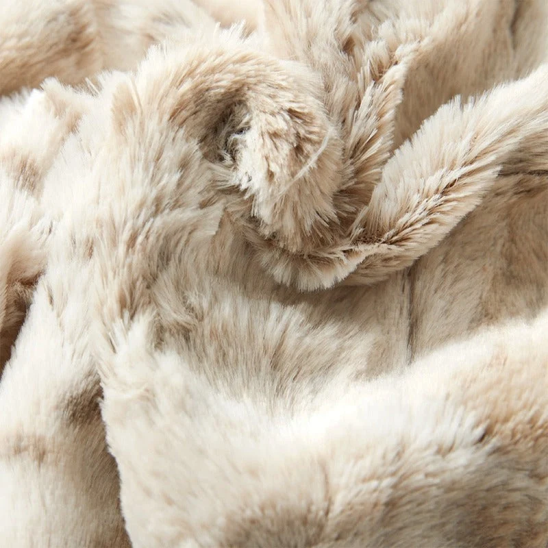 Vloerkleed Luipaardprint Zacht Hoogpolig Antislip Dierenprint Beige Bruin Woonkamer Slaapkamer Vloermat | Sansoti