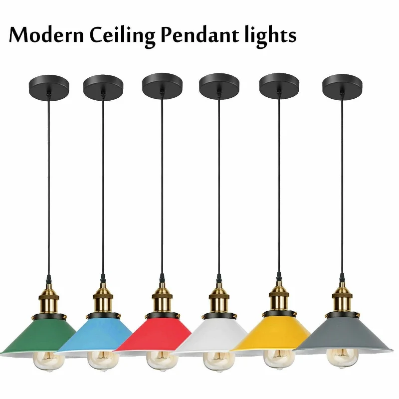Industrial Loft Pendelleuchte 22cm Metall Design bunte ~1554