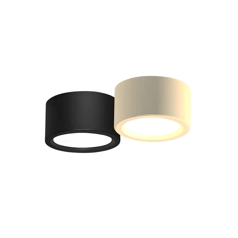 Ronde Plafondlamp Opbouw LED Verstelbaar Lichtkleur Zwart Wit 10-18 cm Woonkamer Hal Gang Keuken Slaapkamer | Sansoti