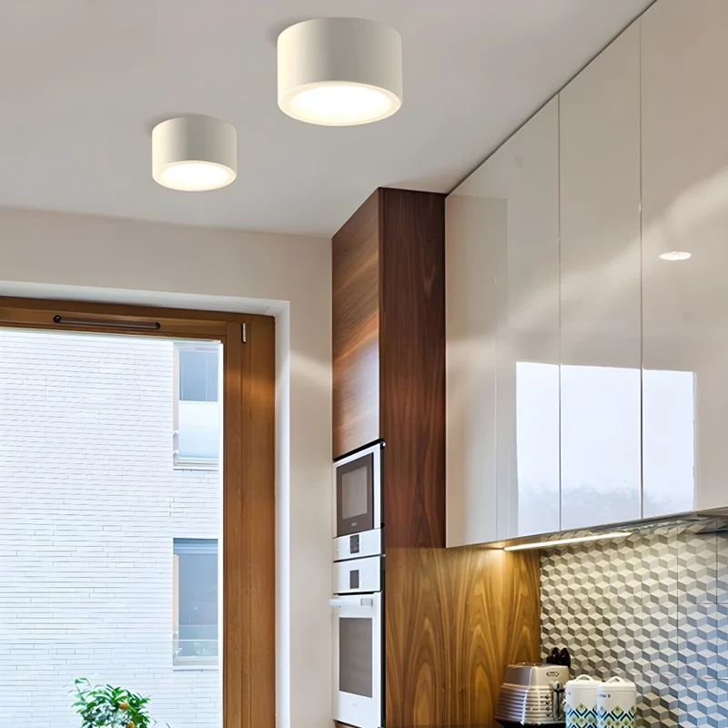 Ronde Plafondlamp Opbouw LED Verstelbaar Lichtkleur Zwart Wit 10-18 cm Woonkamer Hal Gang Keuken Slaapkamer | Sansoti