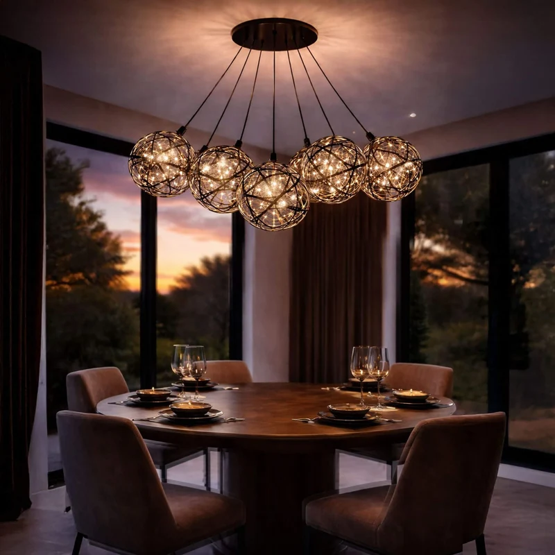 s.luce Atom Cluster LED Mehrfach-Pendellampe 7-flammig