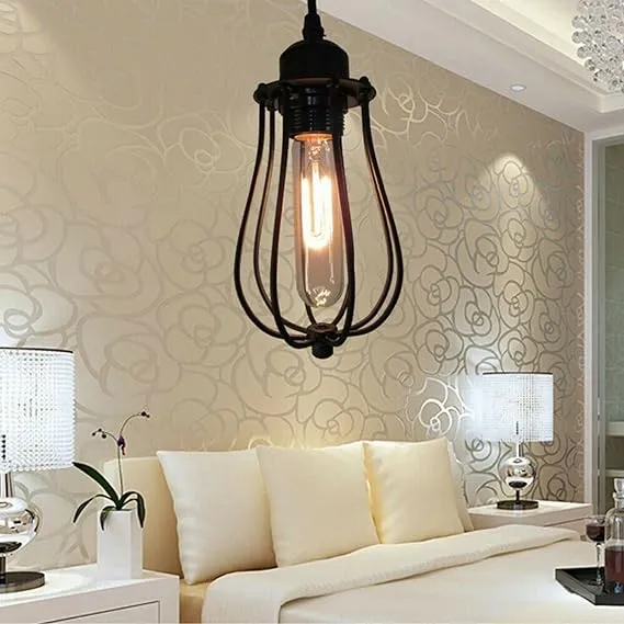 Elegante Wohnzimmer Stehlampe im Ballon-Drahtkäfig-Design~1266
