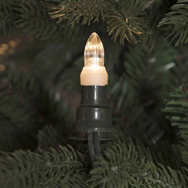LED Baumkette Topbirnen grün One String 16 warmweiße Dioden IP44