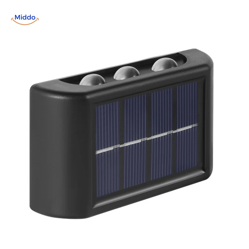 Zonne-energie Wandlamp Dubbel LED Waterdicht Buitenverlichting Tuinlamp Decoratief Weerbestendig Sfeerverlichting | Sansoti