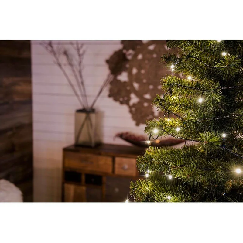 12m Micro LED Lichterkette gefrostet 10 Warmweiße Dioden