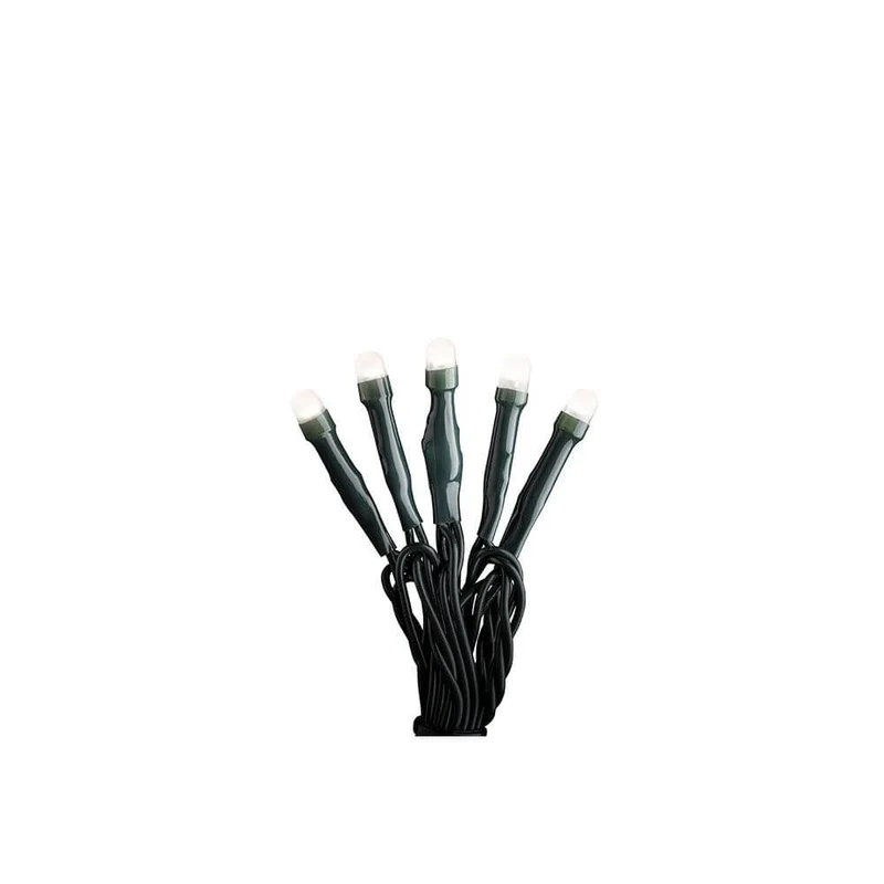 12m Micro LED Lichterkette gefrostet 10 Warmweiße Dioden