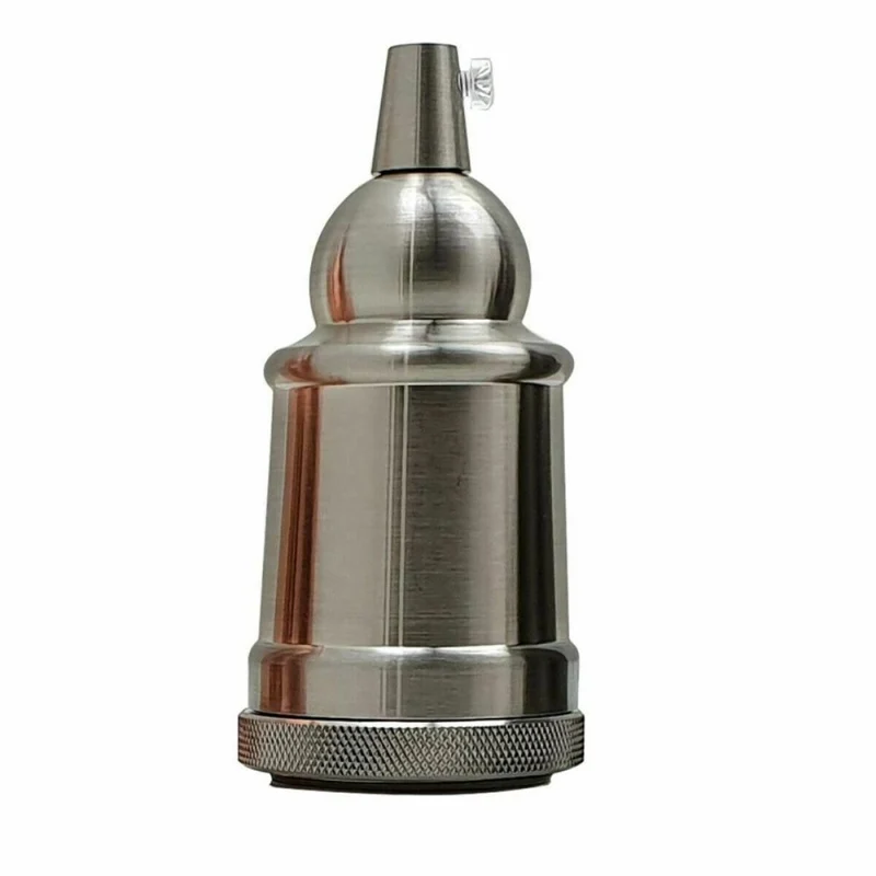 Edison Lampe Glühbirne Satin Nickel Farbhalter E27 Fitting~1467