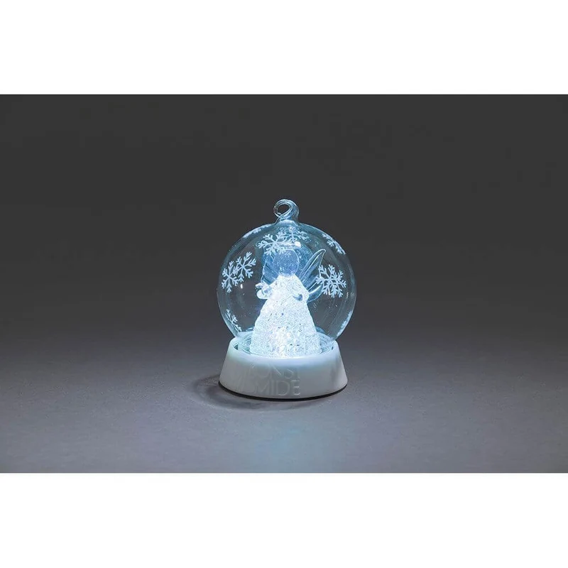 Glaskugel Engel mit 3 Funktionen Timer RGB-Farbwechsel 1 RGB Diode batteriebetrieben