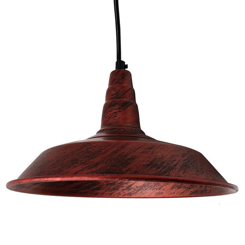 Vintage Retro Metall Deckenpendelleuchte Rustikal Rot – E27~1318