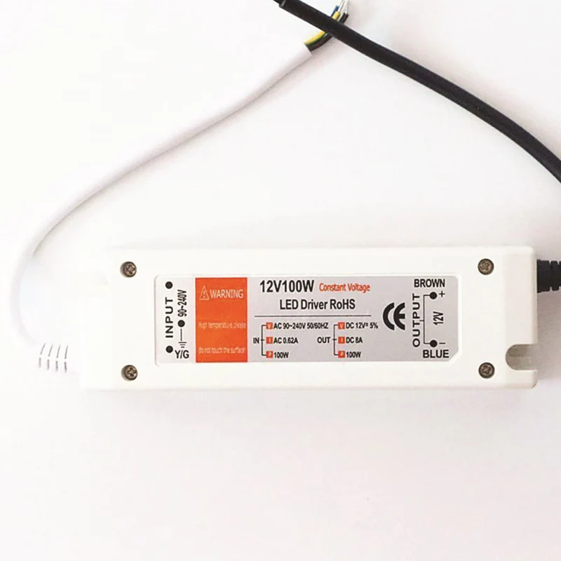 12V 100W LED Treiber IP20 Trafo Konstantspannung Netzteil ~1077