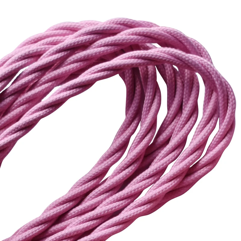 Wohnzimmerlampen Decke - Twist Kabel 2x0,75mm² Rosa~1174