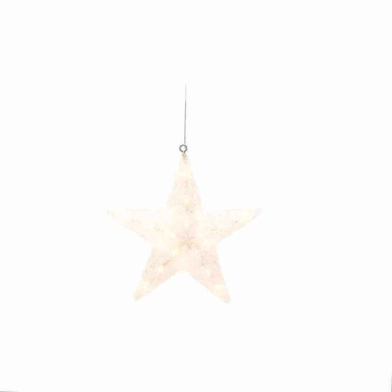 Weihnachtlicher LED Dekostern IP44 Weiß