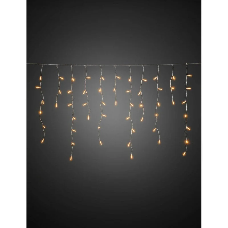 LED Eisregen Lichtervorhang 200 bernsteinfarbene Dioden IP44