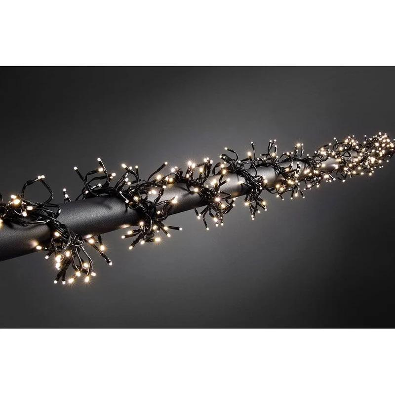 7,7m Micro LED Büschelllichterkette Cluster mit 8 Funktionen 768 Warmweiße Dioden IP44