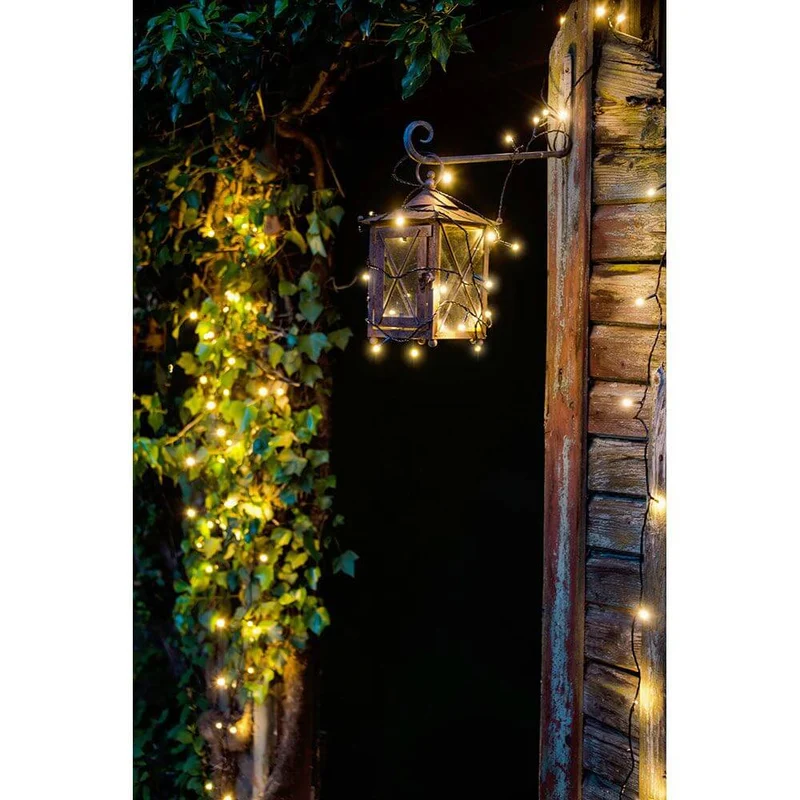 Micro LED Lichterkette gefrostet 80 Warmweiße Dioden IP44