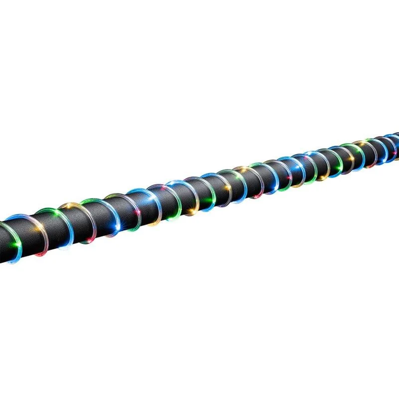 LED Mini Lichterschlauch 5m mit Lichtsensor Timer 65 bunte Dioden batteriebetrieben IP44