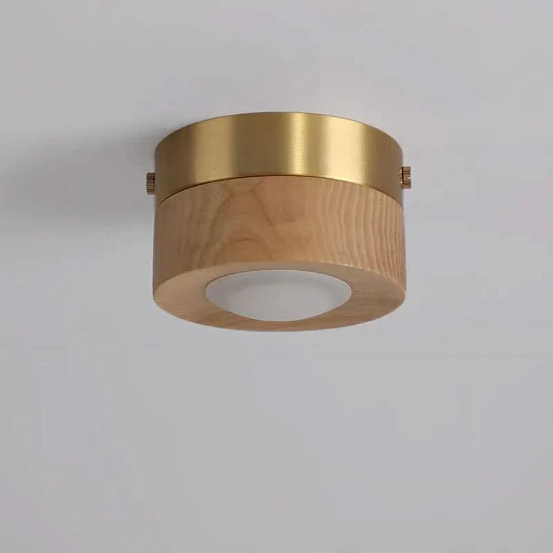 Plafondlamp Hout LED Integratie Essenhout Notenhout Warm Licht Woonkamer Slaapkamer Modern Scandinavisch Design | Sansoti