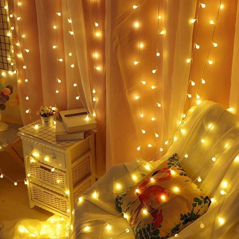 Solar LED Lichtsnoer 50 Lampjes Warm Wit Multicolor Waterdicht Tuinverlichting Feestverlichting Buitenverlichting | Sansoti