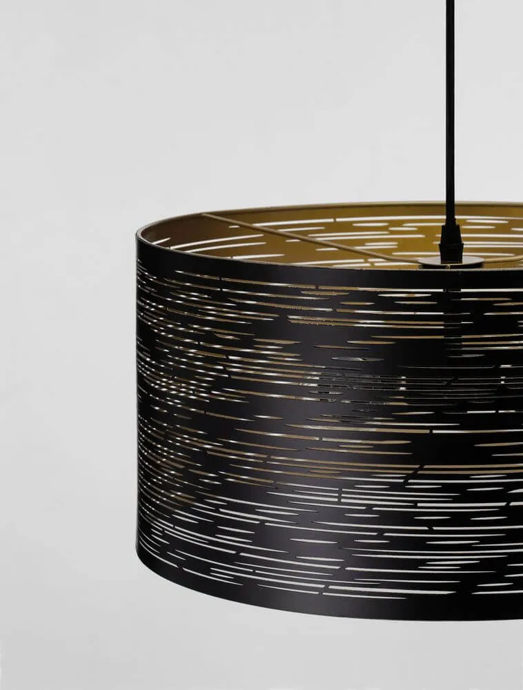 Zane Pendelleuchte Schwarz, Gold
