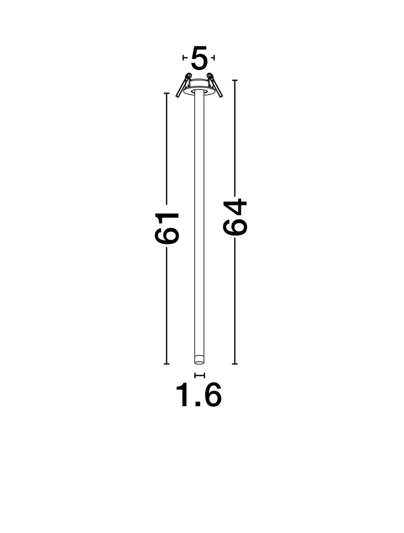 Stilvi Deckenleuchte H 64cm Ø 5cm 3000K