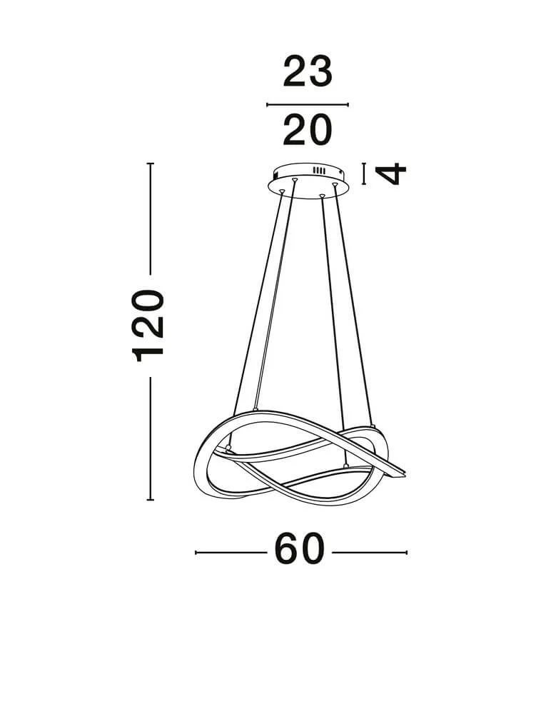 Celestia LED Pendelleuchte 2-flammig Ø 60cm 3000K