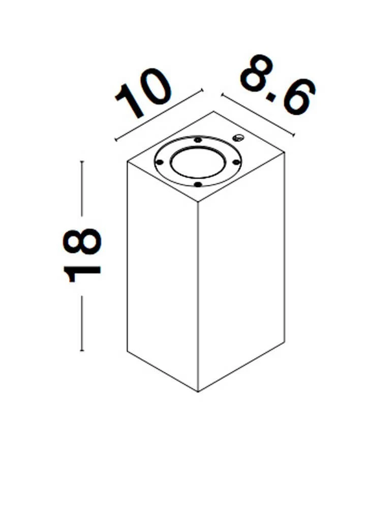 Fuento Außenwandleuchte H 18cm Beton IP65