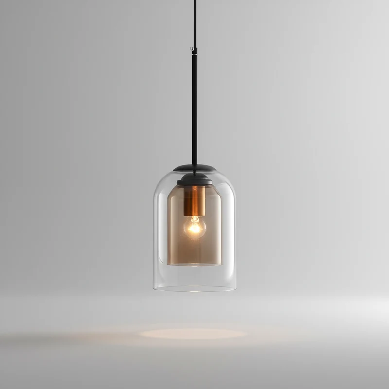 Dubbele Glazen Hanglamp Rookglas Roest Midcentury E27 Verstelbaar 150cm Eetkamer Woonkamer Sfeervol Design | Sansoti