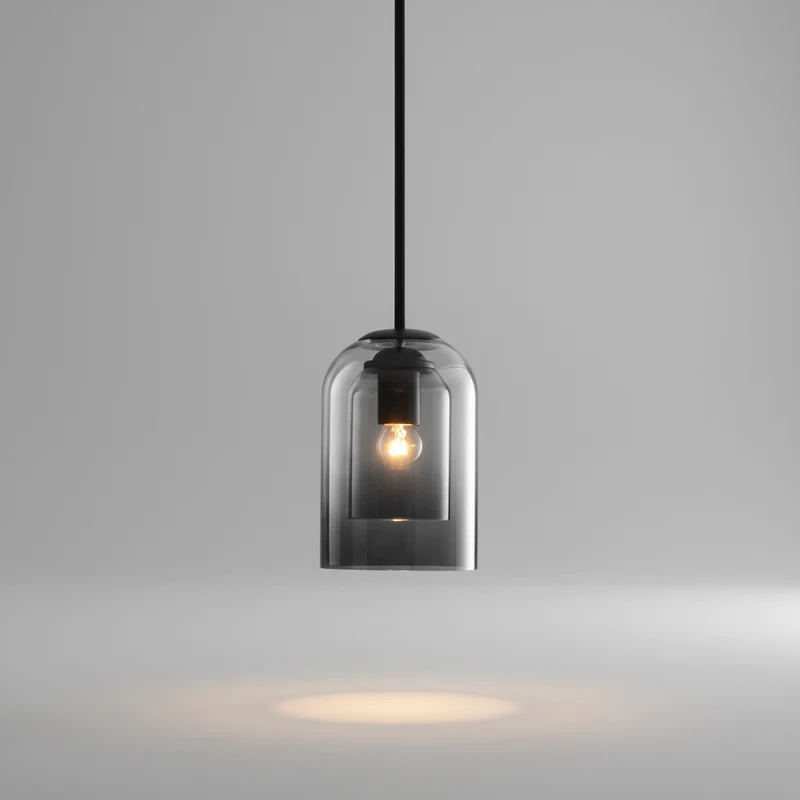 Dubbele Glazen Hanglamp Rookglas Roest Midcentury E27 Verstelbaar 150cm Eetkamer Woonkamer Sfeervol Design | Sansoti