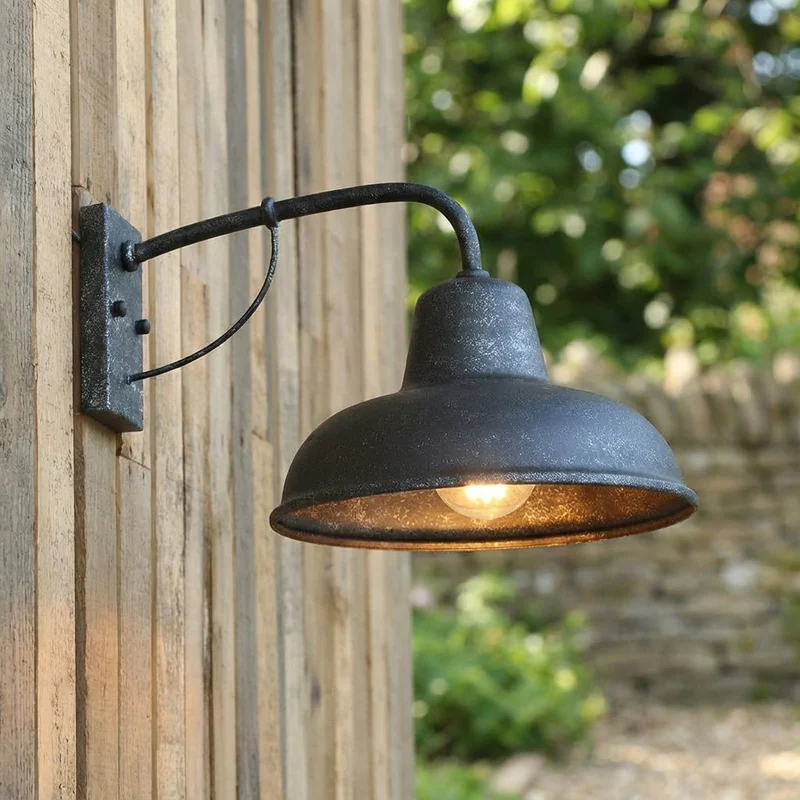 Wandlamp Buiten Buitenverlichting Zwart IJzer Vintage Stijl Buitenlamp Tuinverlichting E26 Waterdicht | Sansoti
