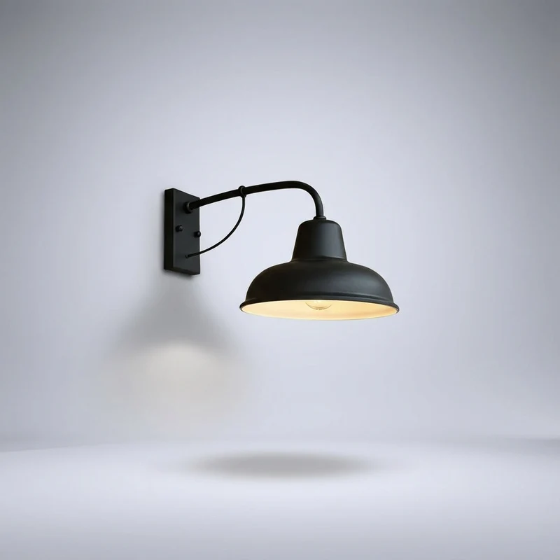 Wandlamp Buiten Buitenverlichting Zwart IJzer Vintage Stijl Buitenlamp Tuinverlichting E26 Waterdicht | Sansoti