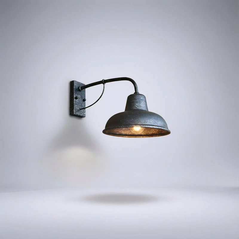 Wandlamp Buiten Buitenverlichting Zwart IJzer Vintage Stijl Buitenlamp Tuinverlichting E26 Waterdicht | Sansoti