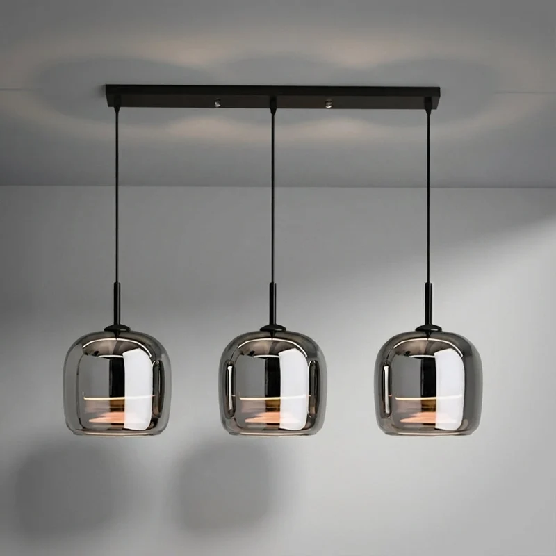Ronde Glazen Hanglamp E27 Rookglas 16cm Plafondverlichting Eetkamer Keukeneiland Sfeerlicht Woonkamer | Sansoti