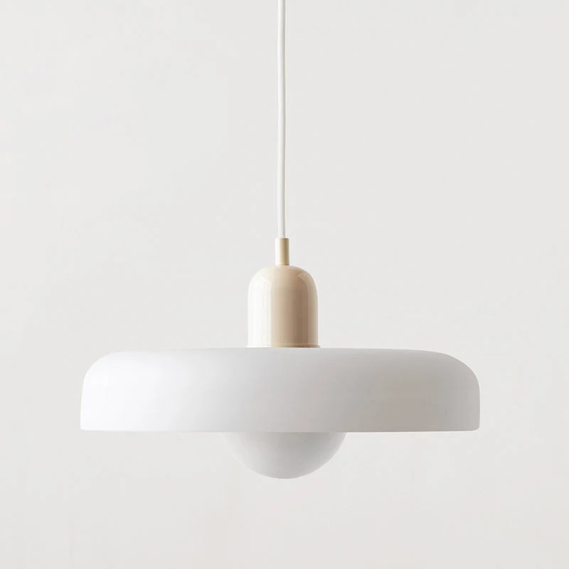 Glazen Hanglamp Bauhausstijl Gekleurd Glas Rond Ø25-35cm E27 Verstelbaar Eettafel Plafondlamp Retro Design | Sansoti