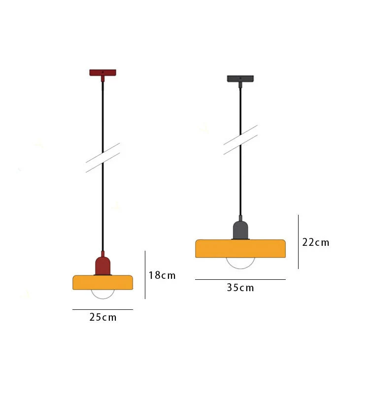 Glazen Hanglamp Bauhausstijl Gekleurd Glas Rond Ø25-35cm E27 Verstelbaar Eettafel Plafondlamp Retro Design | Sansoti