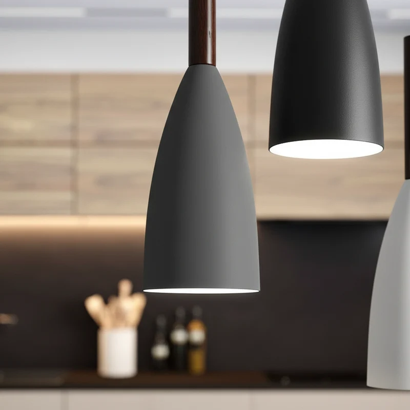 Drievoudige Hanglamp Aluminium Hout E27 Dimbaar Verstelbaar Scandinavisch Design Eethoek Keuken Woonkamer | Sansoti