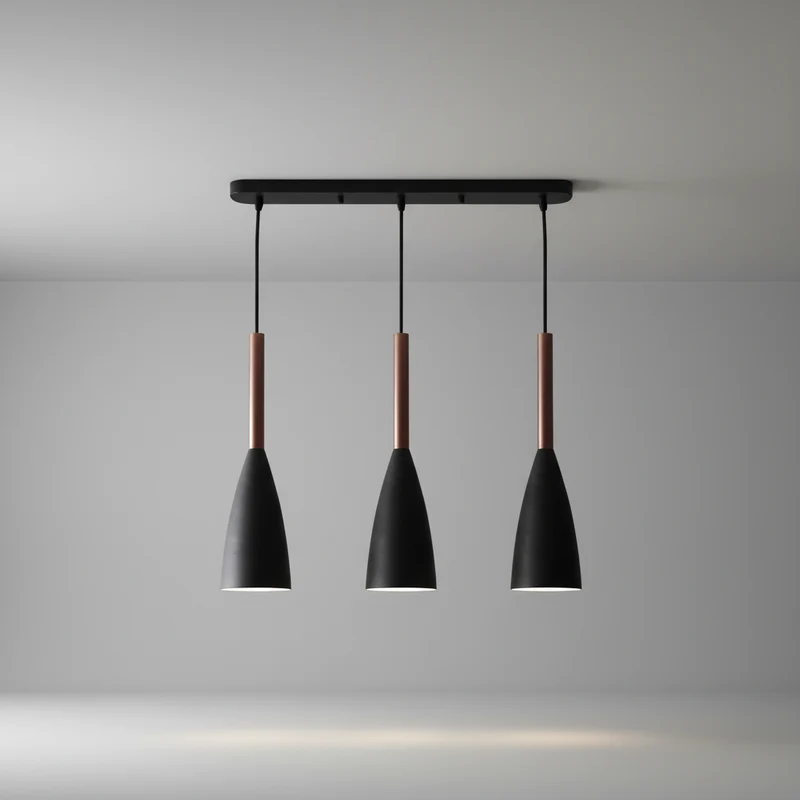 Drievoudige Hanglamp Aluminium Hout E27 Dimbaar Verstelbaar Scandinavisch Design Eethoek Keuken Woonkamer | Sansoti