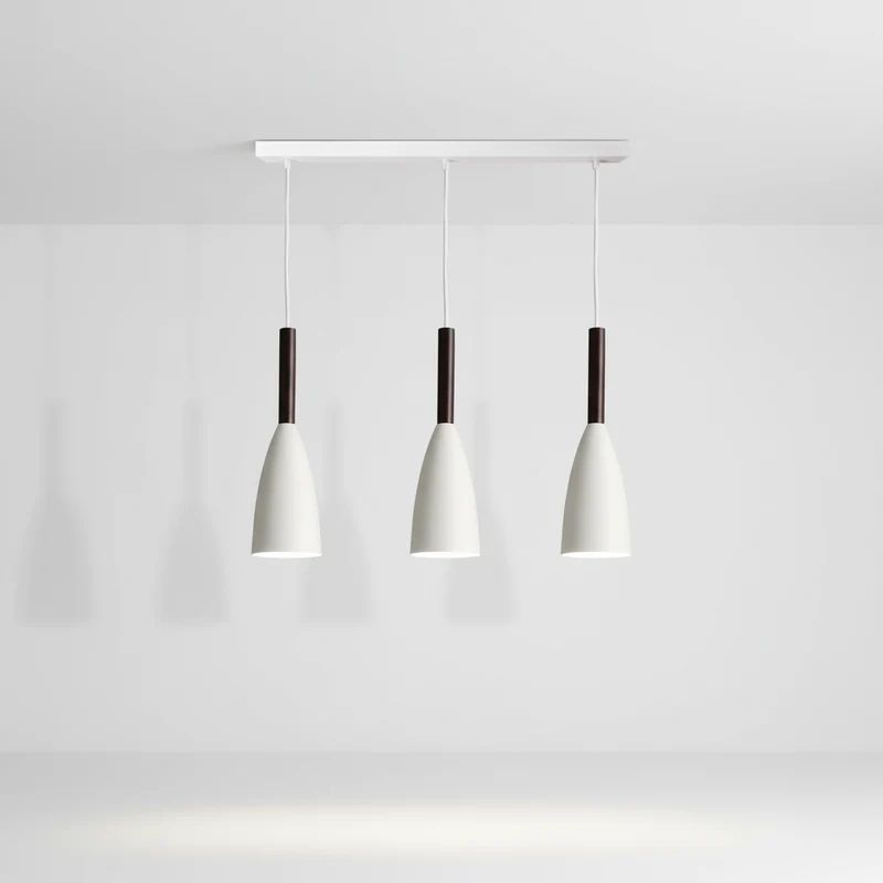 Drievoudige Hanglamp Aluminium Hout E27 Dimbaar Verstelbaar Scandinavisch Design Eethoek Keuken Woonkamer | Sansoti